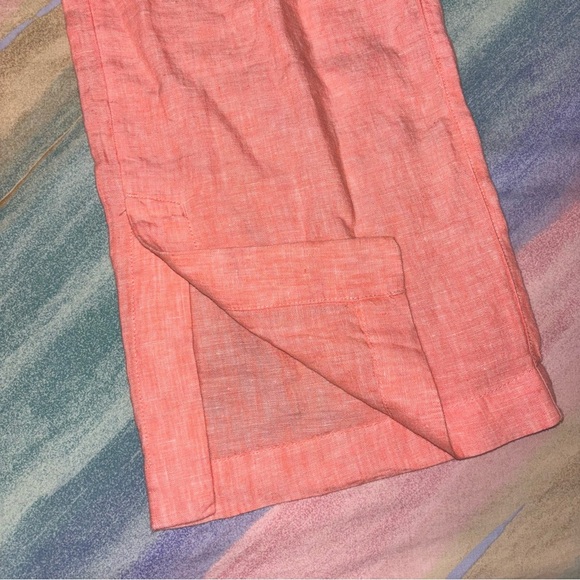 Athleta Retreat Linen Wide Leg Pant Sunset Glow size 8 Summer Beach - Picture 6 of 11